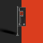Front View of a Flag Banner Mockup