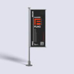 Front View of a Flag Banner Mockup