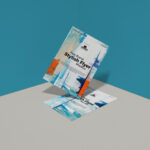 Front View of a Floating Flyer Mockup