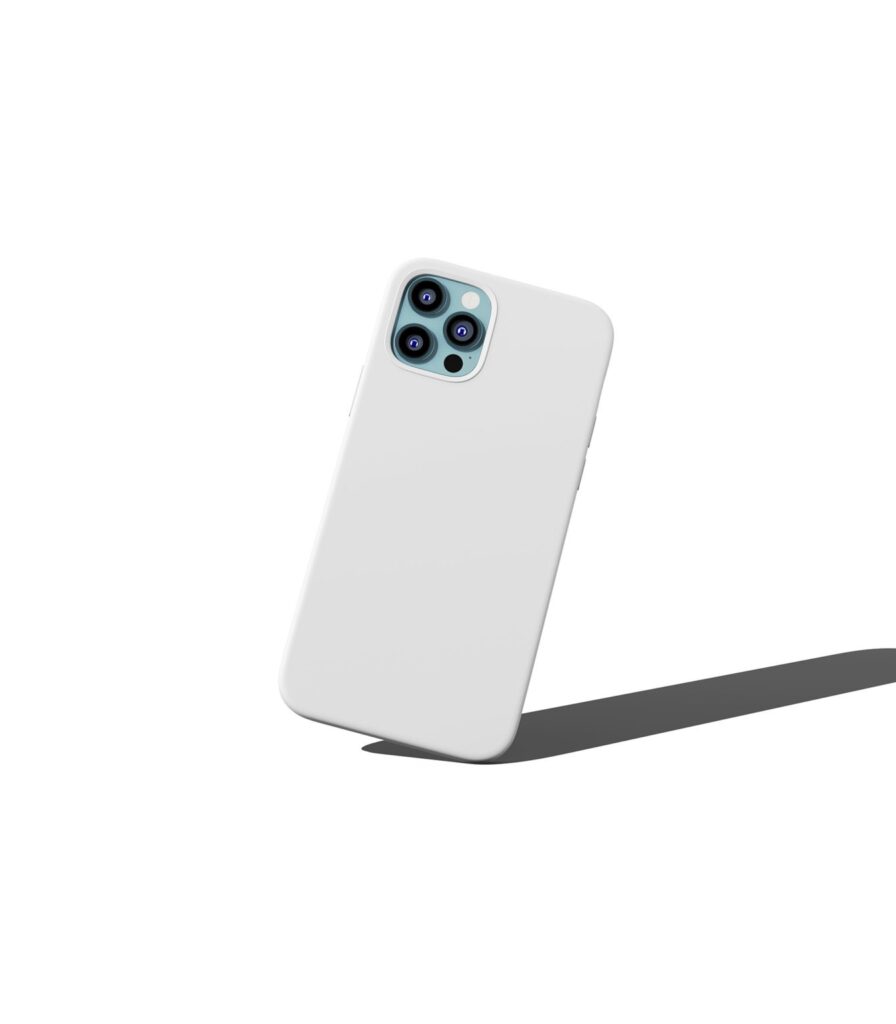 Front View of a Floating iPhone 12 Pro Case Mockup