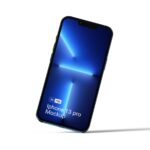 Front View of a Floating iPhone 13 Pro Mockup