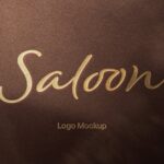 Front View of a Foil Press Logo Mockup / Text Effect