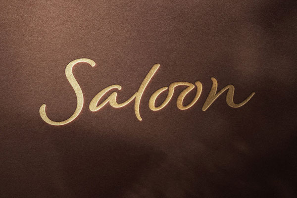 Front View of a Foil Press Logo Mockup / Text Effect