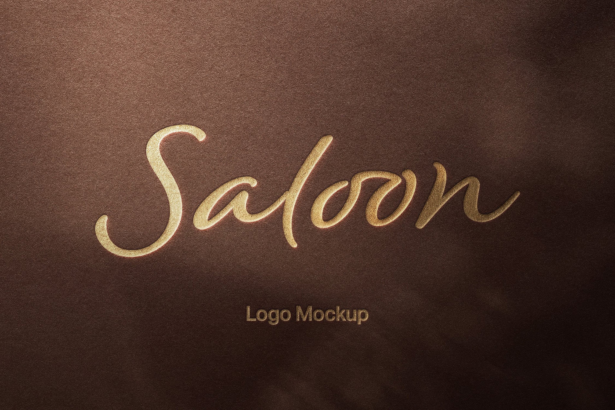 Front View of a Foil Press Logo Mockup FREE PSD