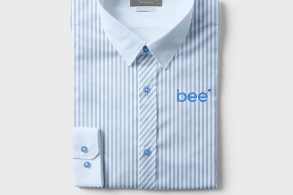 Front View of a Folded Men’s Shirt Mockup