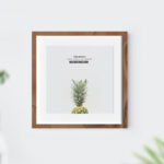 Front View of a Framed Square Poster Mockup