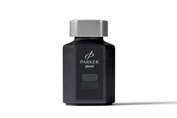 Front View of a Geometric Ink Bottle Mockup