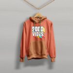 Front View of a Hanging Hoodie Mockup