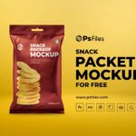 Front View of Snack / Chips Packaging Mockup