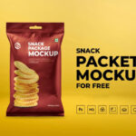 Front View of Snack / Chips Packaging Mockup