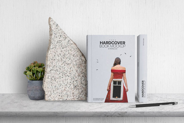 Front View of a Hardcover Book Mockup