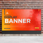 Front View of a Horizontal Banner Mockup