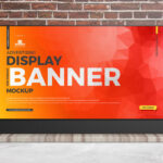 Front View of a Horizontal Banner Mockup