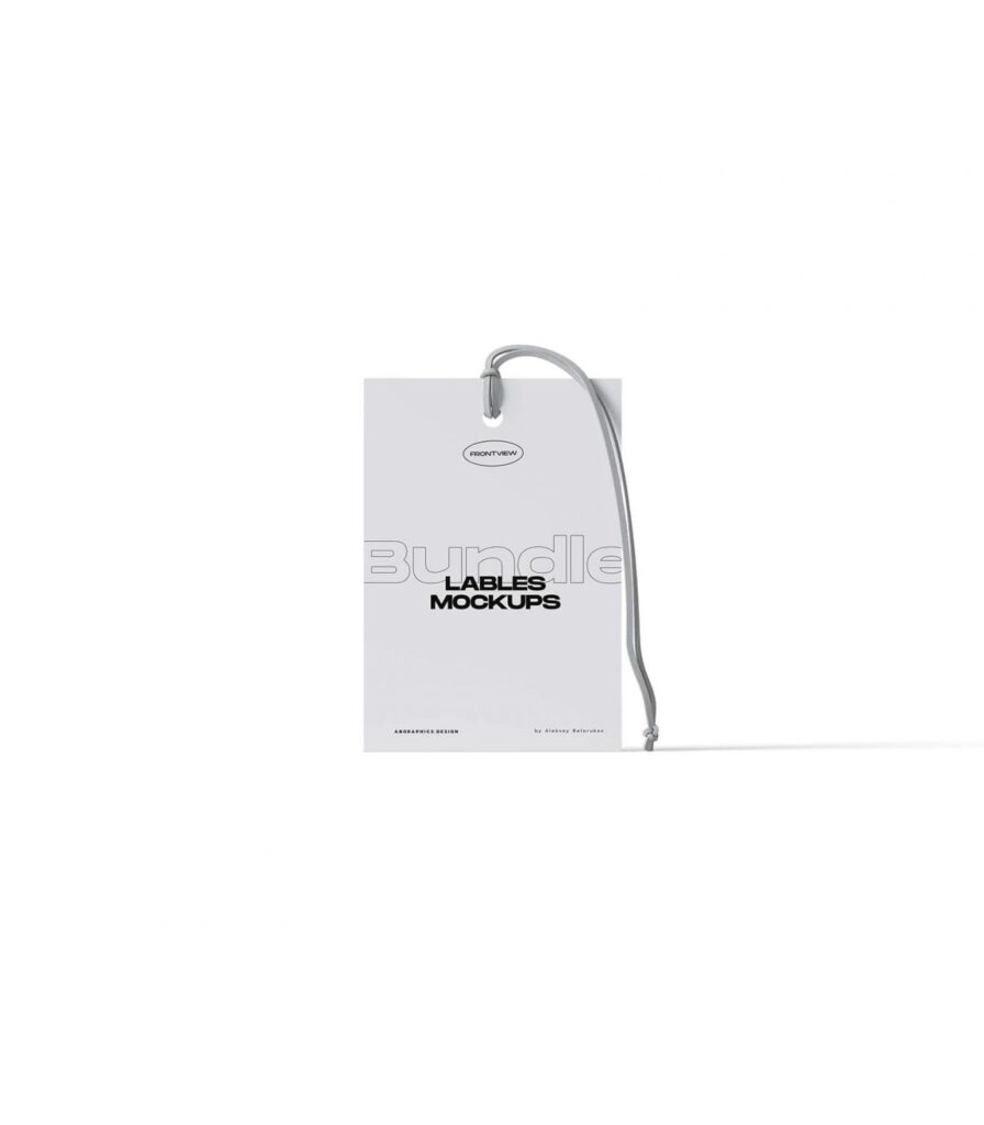 Front View of a Label on Rope Mockup