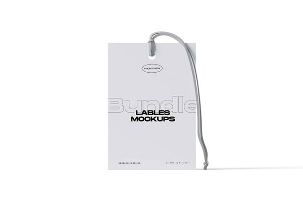 Front View of a Label on Rope Mockup