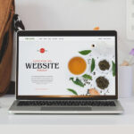 Front View of a Laptop Mockup in Realistic Setting