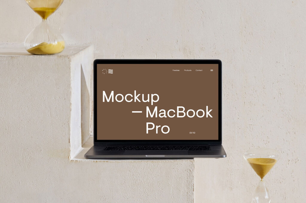 Front View of a MacBook Pro Mockup