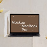 Front View of a MacBook Pro Mockup