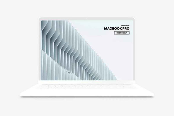 Front View of a MacBook Pro Mockup