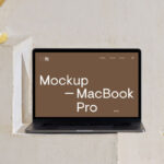 Front View of a MacBook Pro Mockup