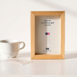 Front View of a Mini Wooden Frame Mockup
