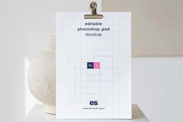 Front View of a Minimal Drawing Board Mockup