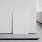 Front View of a Minimal Picture Mockup in Studio