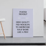 Front View of a Minimal Picture Mockup in Studio