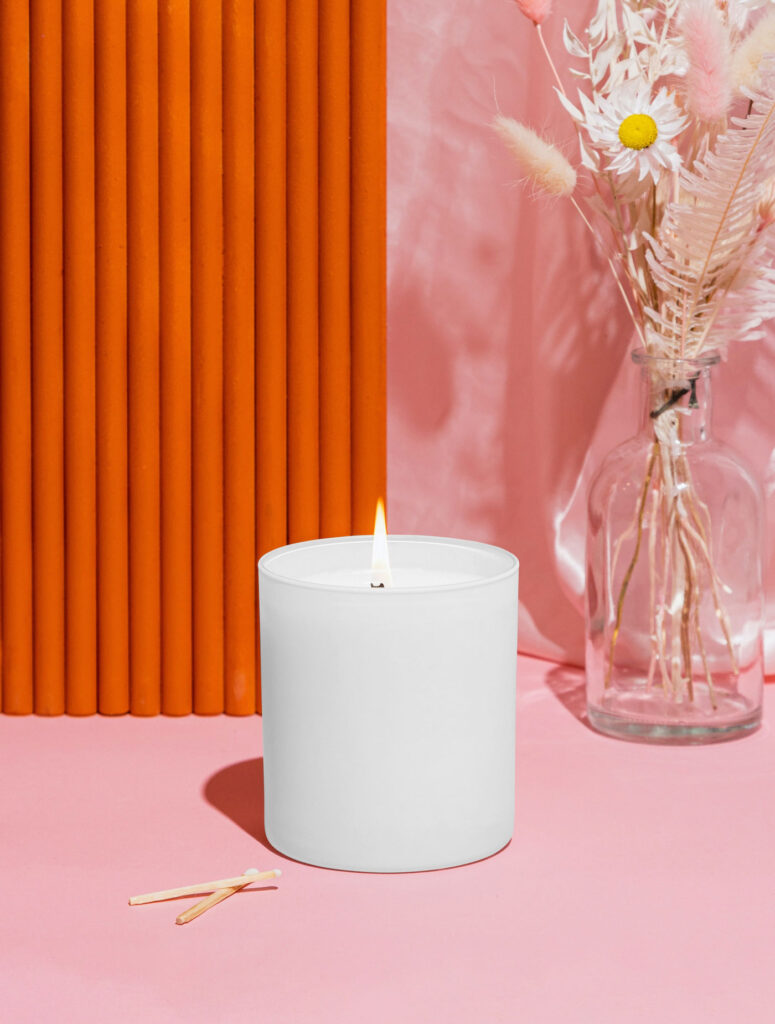 Front View of a Minimalistic Candle Mockup