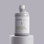 Front View of a Multipurpose Glass Bottle Mockup