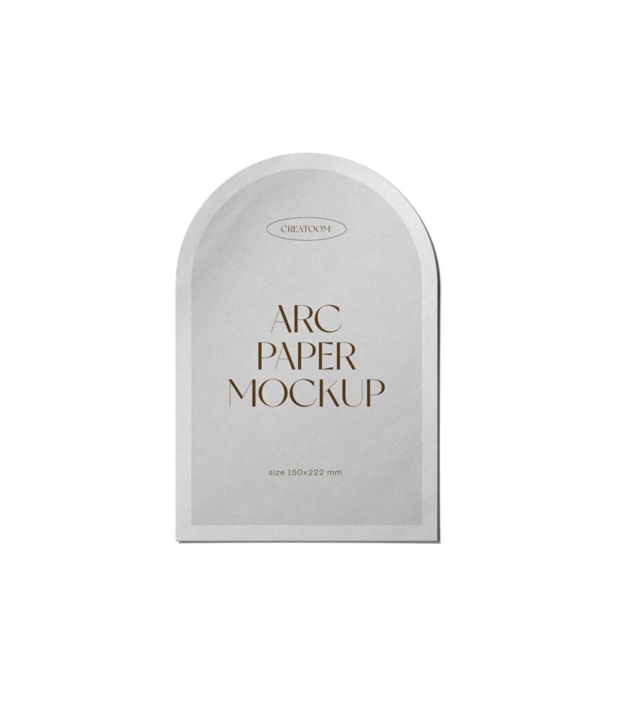 Front View of a Paper Arc Mockup