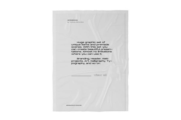 Front View of a Paper Inside Transparent File Mockup