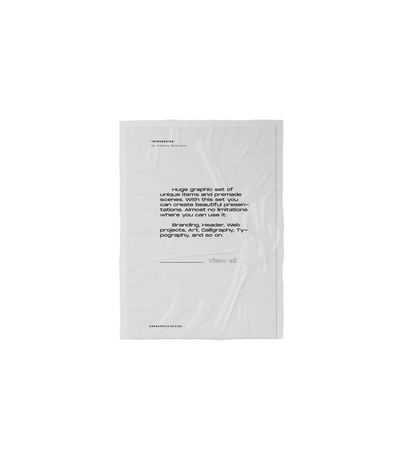 Front View of a Paper Inside Transparent File Mockup FREE PSD