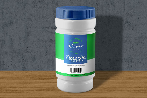 Front View of a Plastic Medicine Bottle Mockup