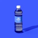 Front View of a Plastic Water Bottle Mockup
