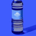 Front View of a Plastic Water Bottle Mockup