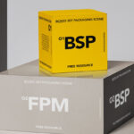 Front View of a Realistic Boxes Mockup