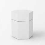 Front View of a Realistic Hexagonal Box Mockup