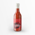 Front View of a Realistic Sauce Bottle Mockup