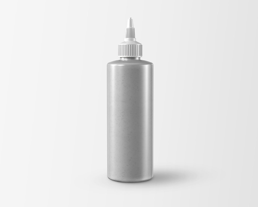 Front View of a Realistic Squeeze Sauce Bottle Mockup