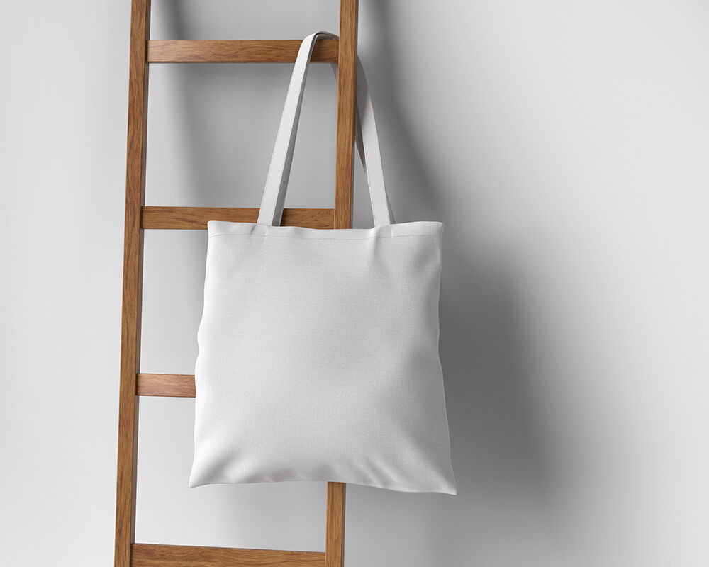 Front View of a Realistic Tote Bag Mockup