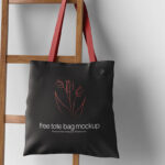 Front View of a Realistic Tote Bag Mockup