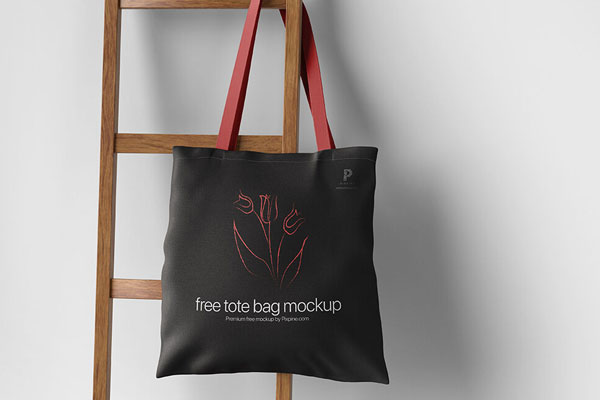 Front View of a Realistic Tote Bag Mockup
