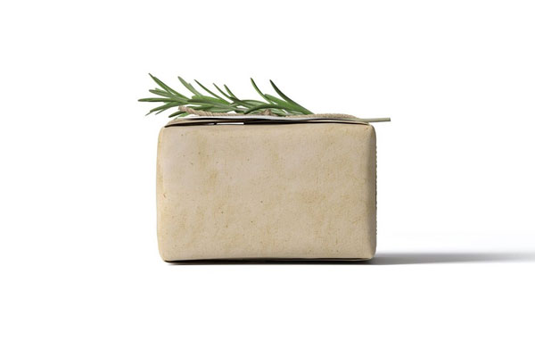 Front View of a Roped Branch Paper Package Mockup