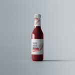 Front View of a Sauce Glass Bottle Mockup