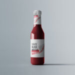 Front View of a Sauce Glass Bottle Mockup