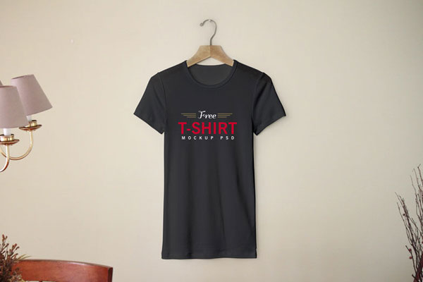 Front View of a Short-Sleeved T-shirt Mockup