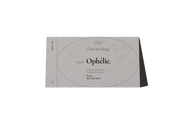 Front View of a Simple Card Mockup