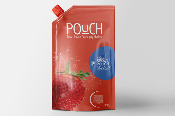 Front View of a Single Spout Pouch Packaging Mockup