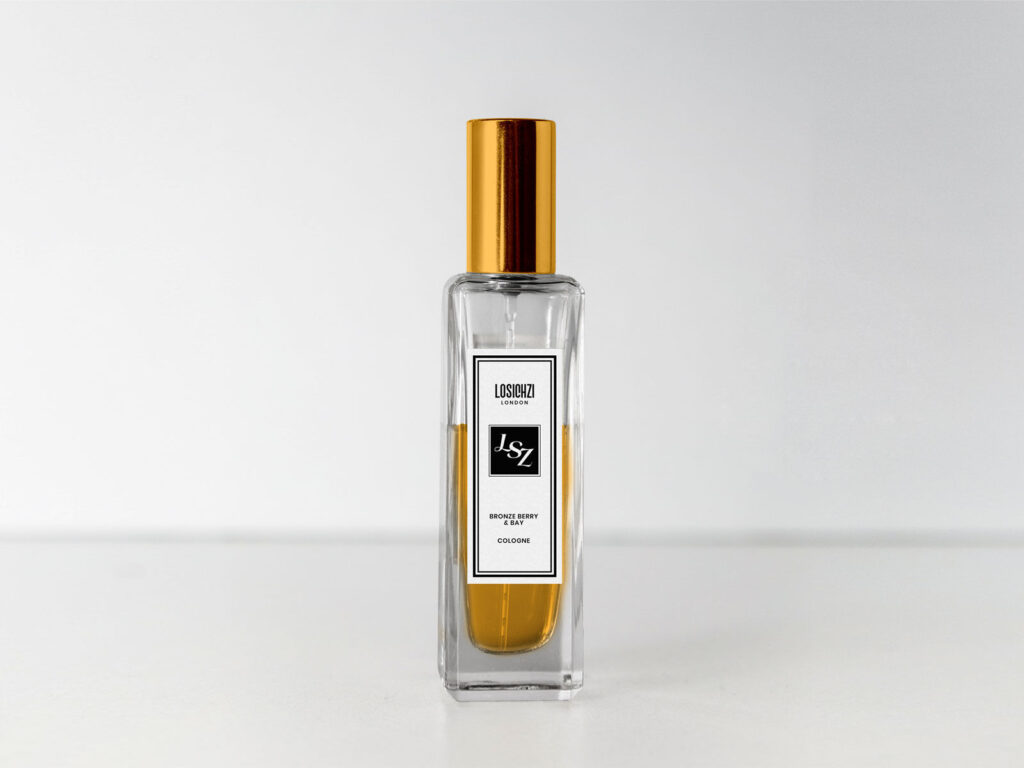 Front View of a Slim Cologne / Perfume / Scent Bottle Mockup